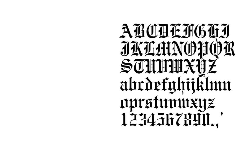 OLD ENGLISH TEXT LETTERS Image