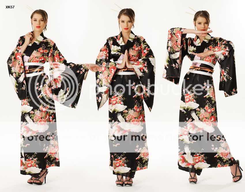 japanese yukata kimono obi cosplay robe geisha dress  