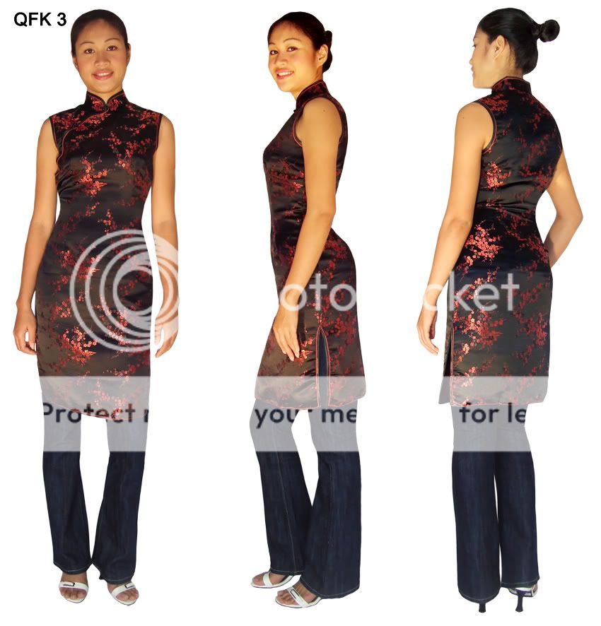 china cheongsam qipao geisha kimono seide mini kleid  