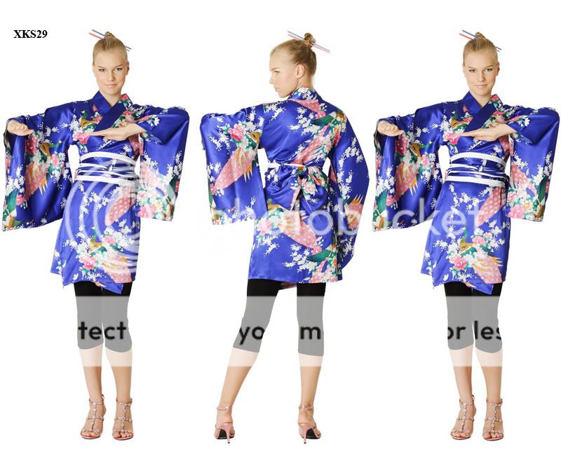 sexy japanese yukata robe kimono obi geisha mini dress  