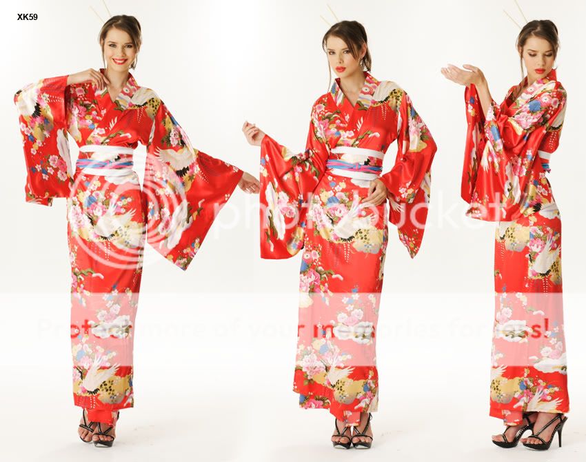 japanese yukata kimono obi cosplay robe geisha dress  