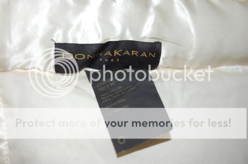 Donna Karan Modern Classics Silk King Quilted Coverlet White Gold $600 